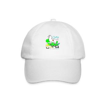 cute llama positive thoughts happy - Baseball Cap - white/white - Front