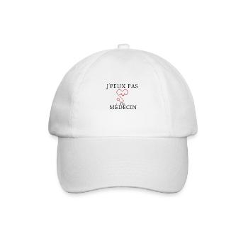 J'peux pas je suis médecin - Casquette classique - blanc/blanc - Devant