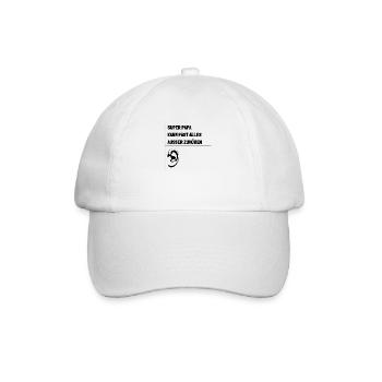 Super Papa - Baseballkappe - Weiß/Weiß - Vorne