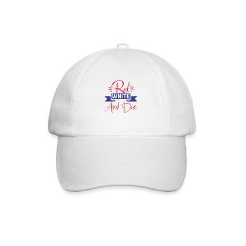 Red white and due - Baseball Cap - white/white - Front