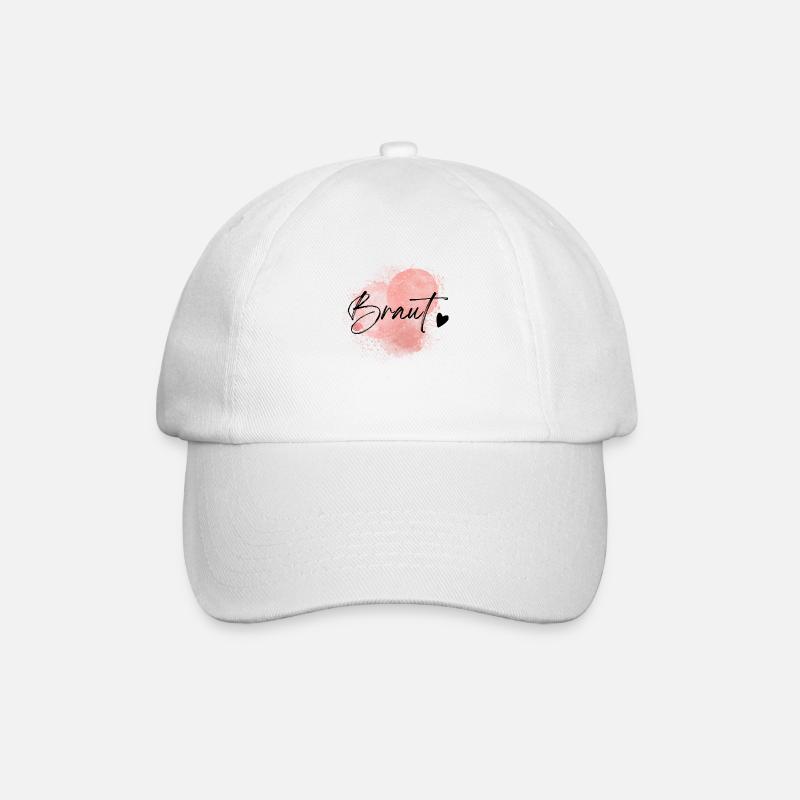 Braut Design - Abstrakt in rosa! - Baseballkappe - Weiß/Weiß