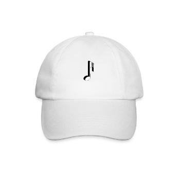 Musical Note 3D - Baseball Cap - white/white - Front