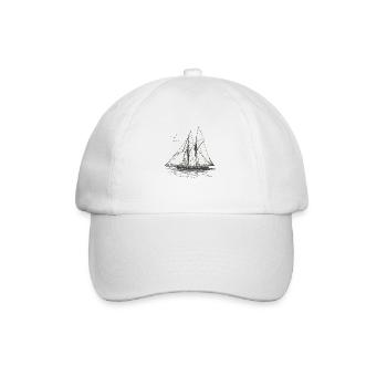 Segelschiff - Baseballkappe - Weiß/Weiß - Vorne
