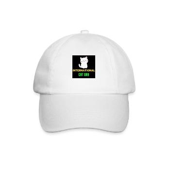 International cat day 2022 - Baseball Cap - white/white - Front