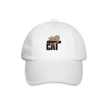 Cat - Baseball Cap - white/white - Front