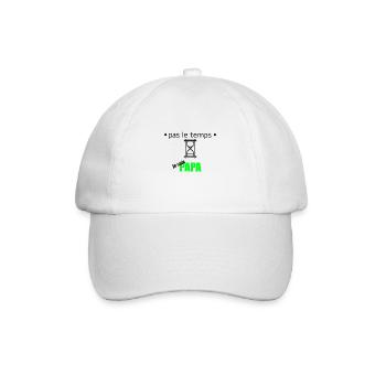 no time I'm a dad - Baseball Cap - white/white - Front