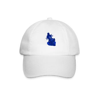 GS Fahrer Schräglage blau - Baseballkappe - Weiß/Weiß - Vorne