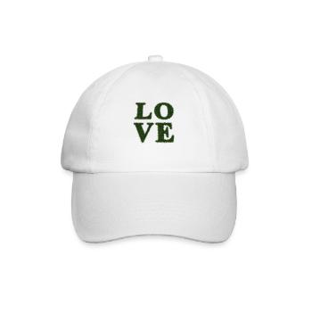Love - Real Grass 3D - Baseballkappe - Weiß/Weiß - Vorne