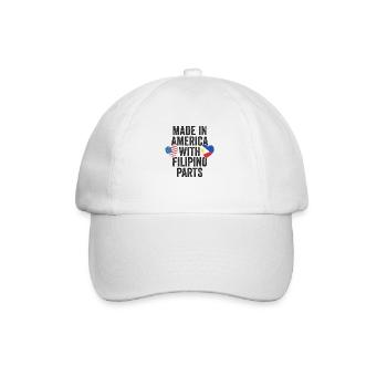 MADE IN AMERICA WITH FILIPINO PARTS - Baseball Cap - white/white - Front