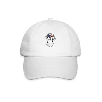 Amerikanischer Foxhound - Baseballkappe - Weiß/Weiß - Vorne