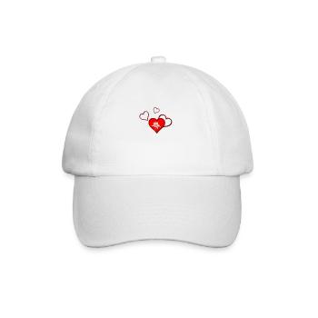 Love Edelweiss Hearts - Baseball Cap - white/white - Front