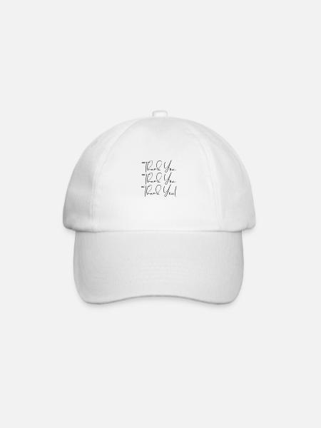 Thank you, thank you, thank you! - Baseball Cap - white/white