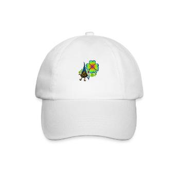 Gnome Tie Dye Shamrock Clover St Patricks Day - Baseball Cap - white/white - Front