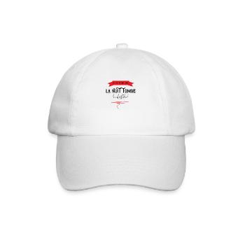 c'est parce que la nuit tombe que le ciel est bleu - Casquette classique - blanc/blanc - Devant