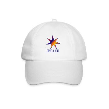 ETOILE. NOËL. JOYEUX NOËL. MERRY CHRISTMAS - Casquette classique - blanc/blanc - Devant