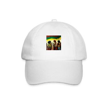 women at a reggae conert - Baseballkappe - Weiß/Weiß - Vorne