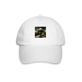 Magic Mushroom Painting - Baseball Cap - white/white - Front