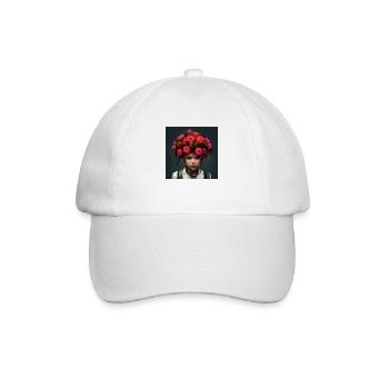 Blumenpunk-mädchen - Baseballkappe - Weiß/Weiß - Vorne