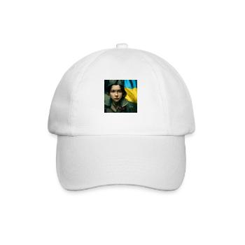 Fille ukrainienne pendant la guerre - Casquette classique - blanc/blanc - Devant