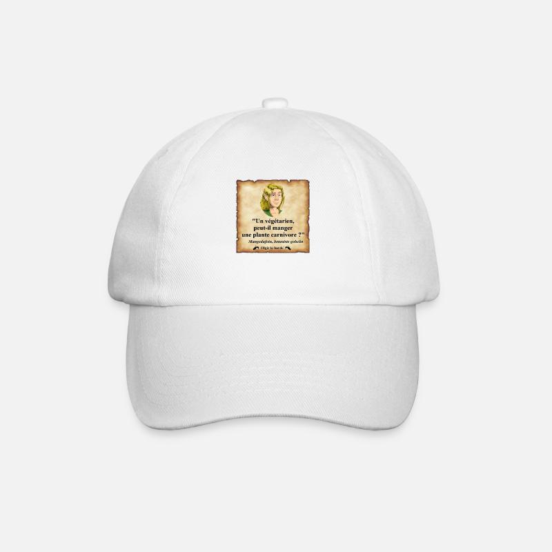 elfe végétarien - Casquette classique - blanc/blanc