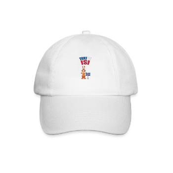 TAKE IT ISI - ISLANDPFERD - ISLANDPONY - ISLAND - Baseballkappe - Weiß/Weiß - Vorne