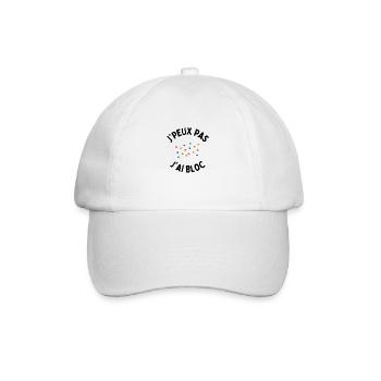 j'peux pas j'ai bloc - Casquette classique - blanc/blanc - Devant
