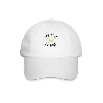 J'peux pas j'ai bière - Casquette classique - blanc/blanc - Devant