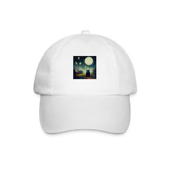 Bear in the moonlight - Baseball Cap - white/white - Front