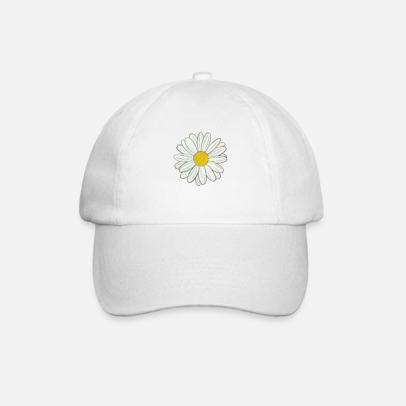 Gänseblümchen - Baseballkappe - Weiß/Weiß