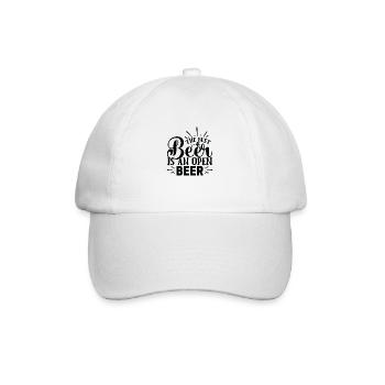 The Best Beer Is An Open Beer - Baseballkappe - Weiß/Weiß - Vorne