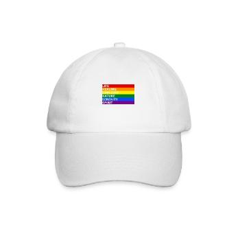 LGBT Gay Pride Rainbow Colors Slogan Drapeau - Casquette classique - blanc/blanc - Devant