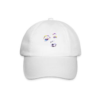 women face face love - Baseball Cap - white/white - Front
