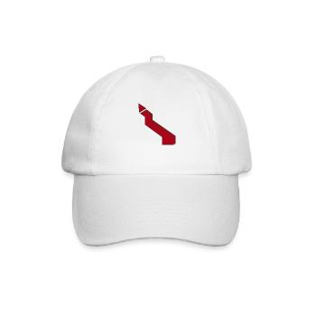 Blitz rot - Baseballkappe - Weiß/Weiß - Vorne