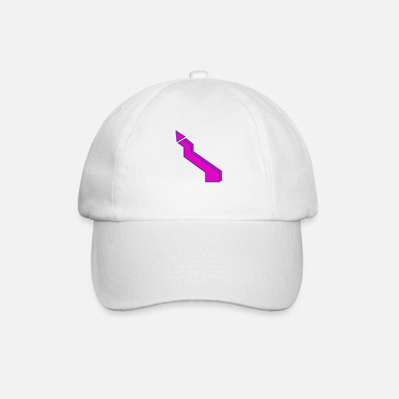 Blitz pink - Baseballkappe - Weiß/Weiß
