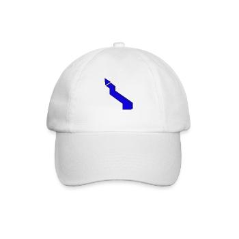 Blitz blau - Baseballkappe - Weiß/Weiß - Vorne