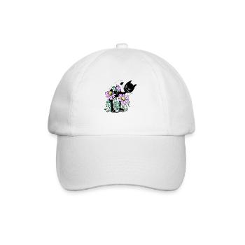 Cat - Baseball Cap - white/white - Front