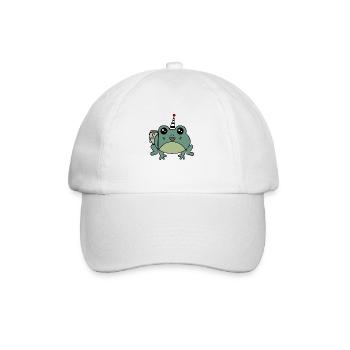 Silo of the frog - Baseball Cap - white/white - Front