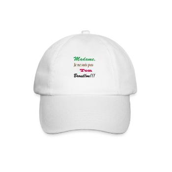 Madame je suis pas ton brouillon - Casquette classique - blanc/blanc - Devant