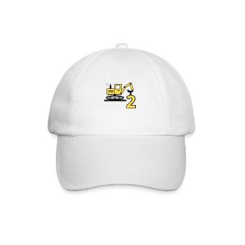 Bagger - Baseballkappe - Weiß/Weiß - Vorne