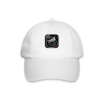 Scary Halloween pumpkin monster face head. - Baseball Cap - white/white - Front