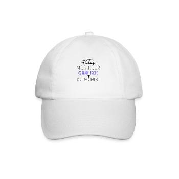 Futur meilleur grand frère du monde - Casquette classique - blanc/blanc - Devant