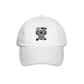 Nope No Nö Nein Ich will nicht Ich mache das nicht - Baseballkappe - Weiß/Weiß - Vorne