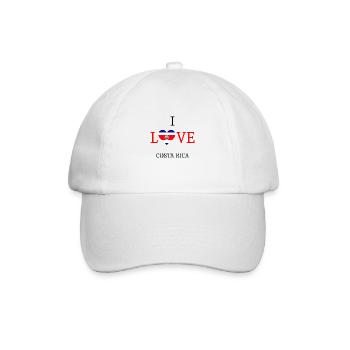 J’adore le Costa Rica. J’aime le Costa Rica - Casquette classique - blanc/blanc - Devant
