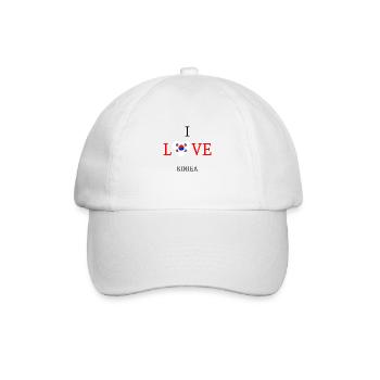 J'aime la Corée. J'aime la Corée - Casquette classique - blanc/blanc - Devant