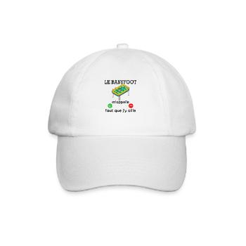 le babyfoot m appelle / humour baby-foot - Casquette classique - blanc/blanc - Devant