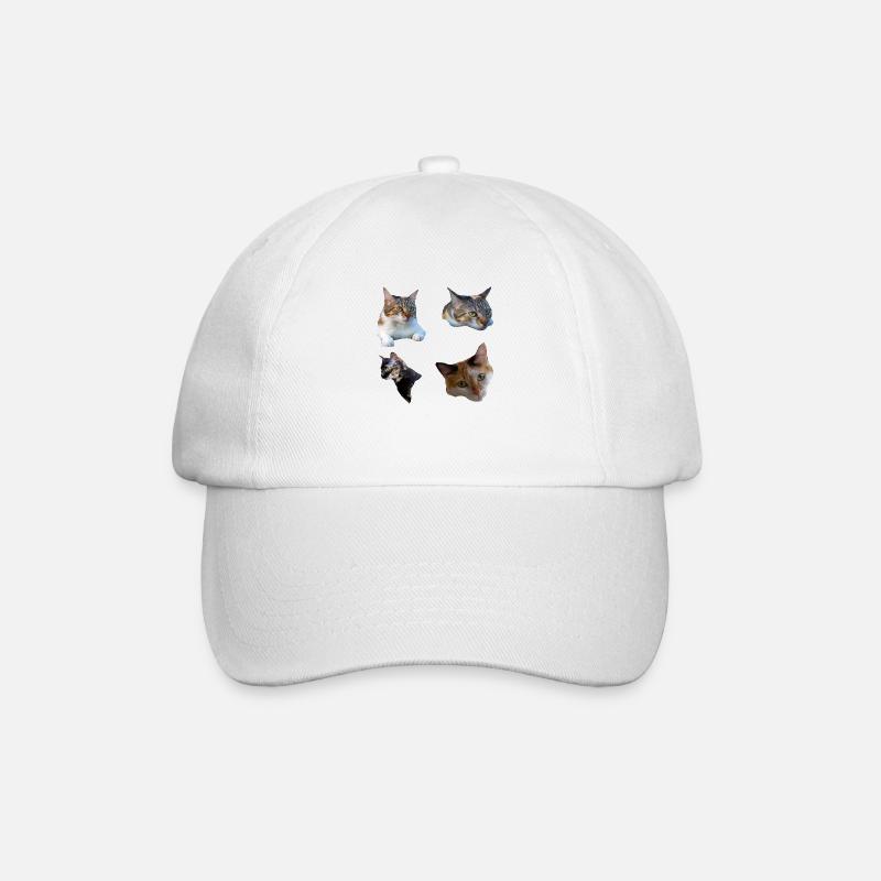 chat chatte chaton - Casquette classique - blanc/blanc