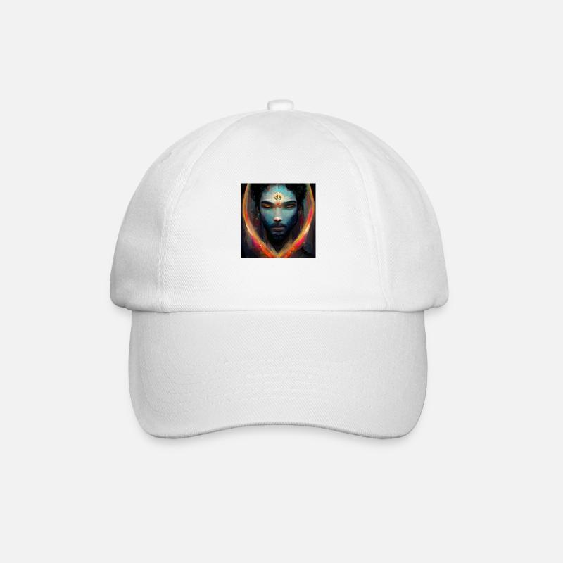 3rd EYE Divine male SATURN - Baseball Cap - white/white