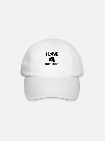 I LOVE FREE FIGHT - Casquette classique - blanc/blanc