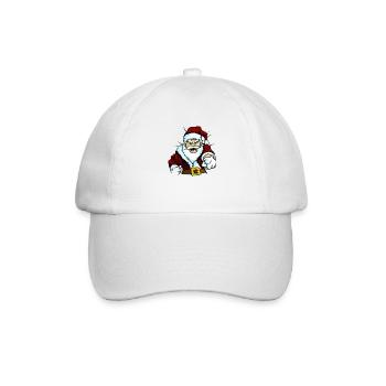 Weihnachtsmann - Baseballkappe - Weiß/Weiß - Vorne