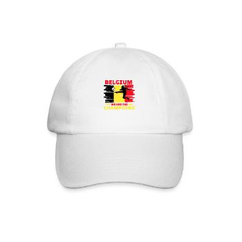 Belgium Football 2022 supporter of Belgium footbal - Baseball Cap - white/white - Front